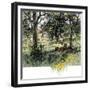 Farmers Picking Apples in the Fall, c.1800-null-Framed Giclee Print