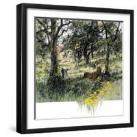 Farmers Picking Apples in the Fall, c.1800-null-Framed Giclee Print