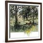 Farmers Picking Apples in the Fall, c.1800-null-Framed Giclee Print