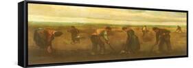 Farmers Planting Potatoes, 1884-Vincent van Gogh-Framed Stretched Canvas