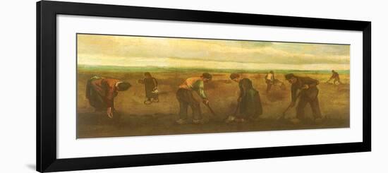 Farmers Planting Potatoes, 1884-Vincent van Gogh-Framed Giclee Print