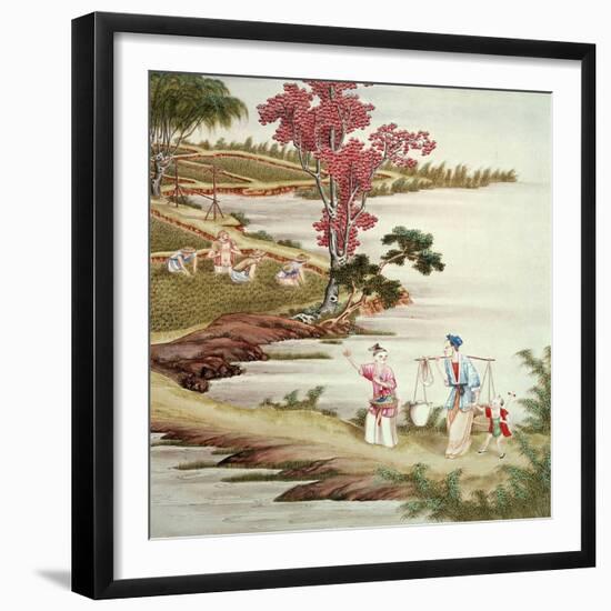 Farmers Planting Tea-null-Framed Giclee Print