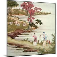 Farmers Planting Tea-null-Mounted Giclee Print