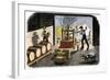 Farmers Pressing Apples to Make Cider, 1800s-null-Framed Giclee Print