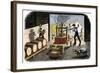 Farmers Pressing Apples to Make Cider, 1800s-null-Framed Giclee Print