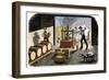 Farmers Pressing Apples to Make Cider, 1800s-null-Framed Giclee Print