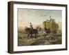 Farmers Returning from the Fields with Hay Wagon-null-Framed Giclee Print