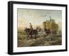 Farmers Returning from the Fields with Hay Wagon-null-Framed Giclee Print