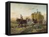 Farmers Returning from the Fields with Hay Wagon-null-Framed Stretched Canvas