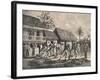 Farmers Spreading Coffee Beans-null-Framed Giclee Print