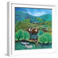 Farmers’ Weekly,2021;(acrylics on paper)-Lisa Graa Jensen-Framed Giclee Print