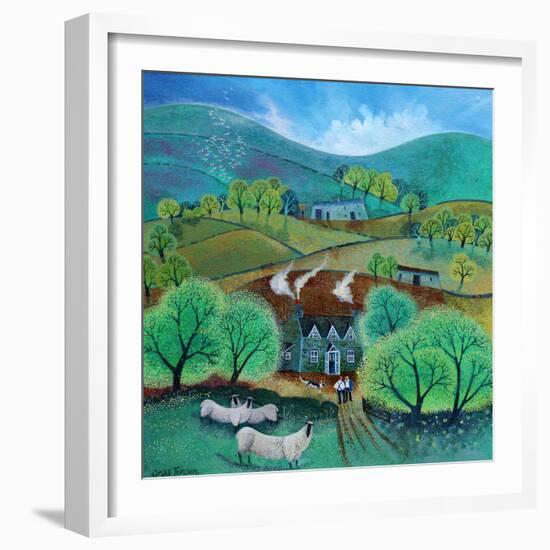 Farmers’ Weekly,2021;(acrylics on paper)-Lisa Graa Jensen-Framed Giclee Print