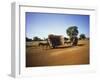 Farmers with Donkey Carts, Burkina Faso, West Africa-Ellen Clark-Framed Photographic Print