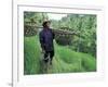 Farmers Work in Rice Terraces, Bali, Indonesia-Paul Souders-Framed Photographic Print