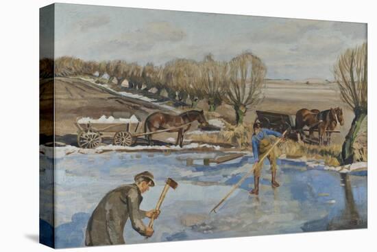 Farmhands fetching Ice, 1927-Fritz Syberg-Stretched Canvas