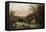 Farmhorses Watering in a Wooded River Landscape-Henry Thomas Alken-Framed Stretched Canvas