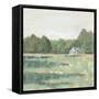 Farmhouse Across the Meadow Pastel-Sue Schlabach-Framed Stretched Canvas