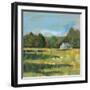 Farmhouse Across the Meadow-Sue Schlabach-Framed Art Print