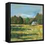 Farmhouse Across the Meadow-Sue Schlabach-Framed Stretched Canvas