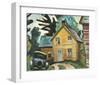 Farmhouse and Car-Prudence Heward-Framed Art Print