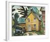 Farmhouse and Car-Prudence Heward-Framed Art Print