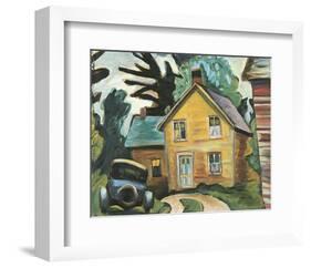 Farmhouse and Car-Prudence Heward-Framed Art Print