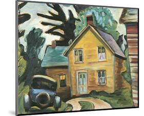 Farmhouse and Car-Prudence Heward-Mounted Art Print