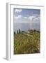 Farmhouse and cultivated fields overlooking the sea, Pomonte, Marciana, Elba Island, Livorno Provin-Roberto Moiola-Framed Photographic Print