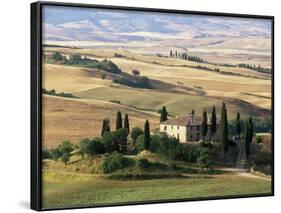 Farmhouse and Cypress Trees in the Early Morning, San Quirico d'Orcia, Tuscany, Italy-Ruth Tomlinson-Framed Photographic Print