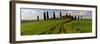 Farmhouse and Cypress Trees Near Pienza, Tuscany, Italy, Europe-Lee Frost-Framed Photographic Print