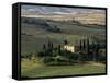 Farmhouse and Cypress Tres in the Earning Morning, San Quirico d'Orcia, Tuscany, Italy-Ruth Tomlinson-Framed Stretched Canvas