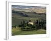 Farmhouse and Cypress Tres in the Earning Morning, San Quirico d'Orcia, Tuscany, Italy-Ruth Tomlinson-Framed Photographic Print