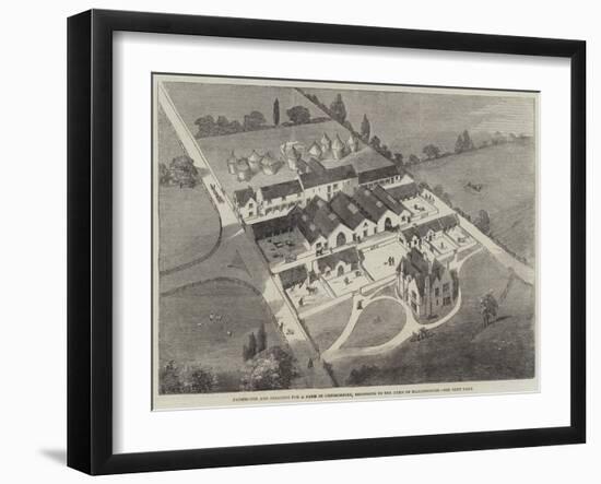 Farmhouse and Steading for a Farm in Oxfordshire, Belonging to the Duke of Marlborough-null-Framed Giclee Print