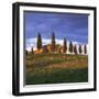 Farmhouse and Trees Near Pienza, Siena Province, Tuscany, Italy, Europe-John Miller-Framed Photographic Print