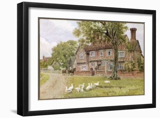 Farmhouse at Brent Eleigh Suffolk-A.r. Quinton-Framed Art Print