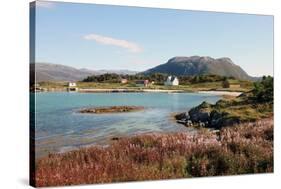 Farmhouse at Gasvaer, Kvalfjord, Troms, North Norway, Norway, Scandinavia, Europe-David Lomax-Stretched Canvas