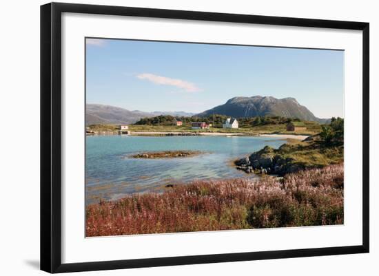 Farmhouse at Gasvaer, Kvalfjord, Troms, North Norway, Norway, Scandinavia, Europe-David Lomax-Framed Photographic Print