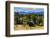 Farmhouse Below the Volcano Villarrica and the Beautiful Landscape, Southern Chile, South America-Michael Runkel-Framed Photographic Print