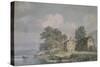 Farmhouse by a Lake in the Lake District, c.1797-J. M. W. Turner-Stretched Canvas