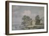 Farmhouse by a Lake in the Lake District, c.1797-J. M. W. Turner-Framed Giclee Print