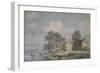 Farmhouse by a Lake in the Lake District, c.1797-J. M. W. Turner-Framed Giclee Print