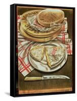 Farmhouse Camembert and Brie, 1984-Sandra Lawrence-Framed Stretched Canvas