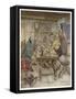 Farmhouse Dinner C19-Arthur Rackham-Framed Stretched Canvas