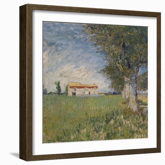 Farmhouse in a Wheat Field, 1888-Vincent van Gogh-Framed Giclee Print