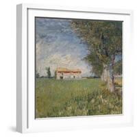 Farmhouse in a Wheat Field, 1888-Vincent van Gogh-Framed Giclee Print