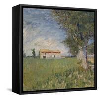 Farmhouse in a Wheat Field, 1888-Vincent van Gogh-Framed Stretched Canvas