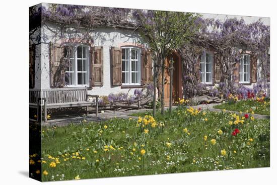 Farmhouse in Aying, Upper Bavaria, Bavaria, Germany-null-Stretched Canvas