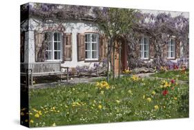 Farmhouse in Aying, Upper Bavaria, Bavaria, Germany-null-Stretched Canvas