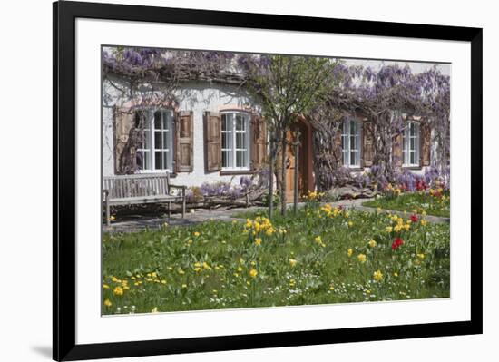 Farmhouse in Aying, Upper Bavaria, Bavaria, Germany-null-Framed Art Print