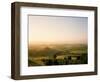 Farmhouse in Rolling Tuscan Landscape at Dawn-Gary Yeowell-Framed Photographic Print